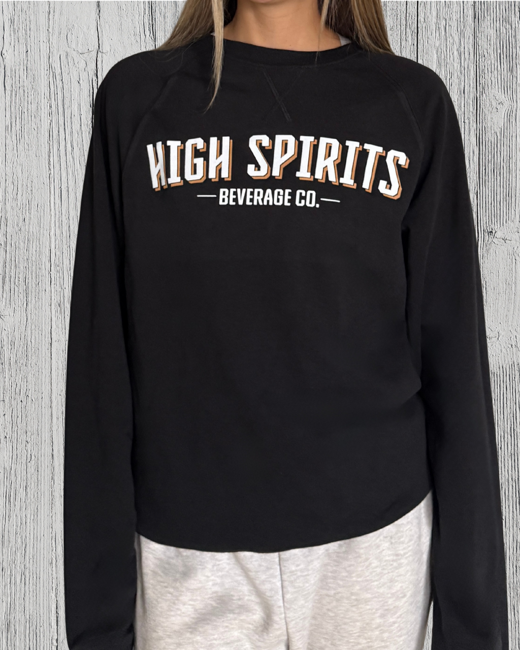 High Spirits Black Crewneck